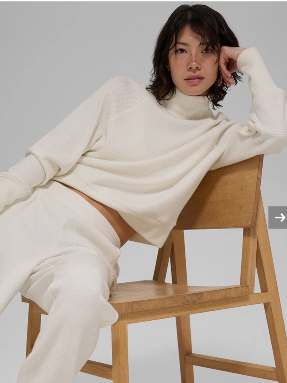 ALO Yoga Waffle Weekend Escape Mock Neck Long Sleeve